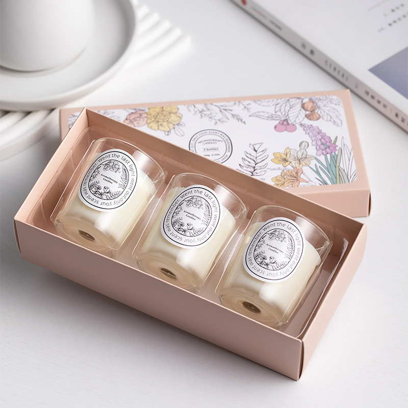 Manufacturer Wholesale Luxury Glass Scented Soy Candles Set For Home Decoration Manufacturer Wholesale Luxury Glass Scented Soy Candles Set For Home Decoration
