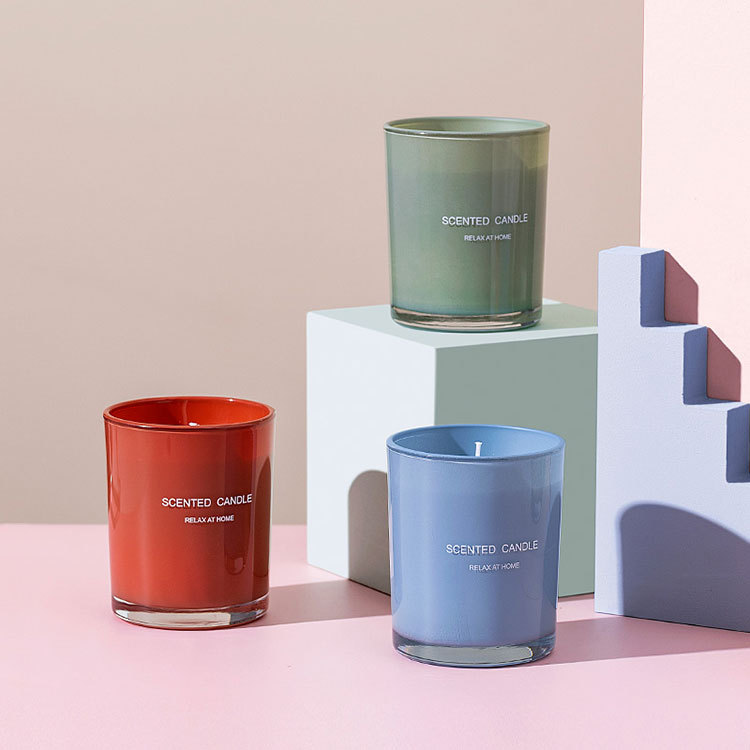 New Home Decoration Classical Multi Color Glass Cup Scented Soy Wax Candles New Home Decoration Classical Multi Color Glass Cup Scented Soy Wax Candles